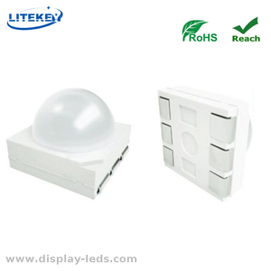 Ultra bright RGB PLCC 0.2W 5050 Dome SMD LED with 30 Degrees Angle