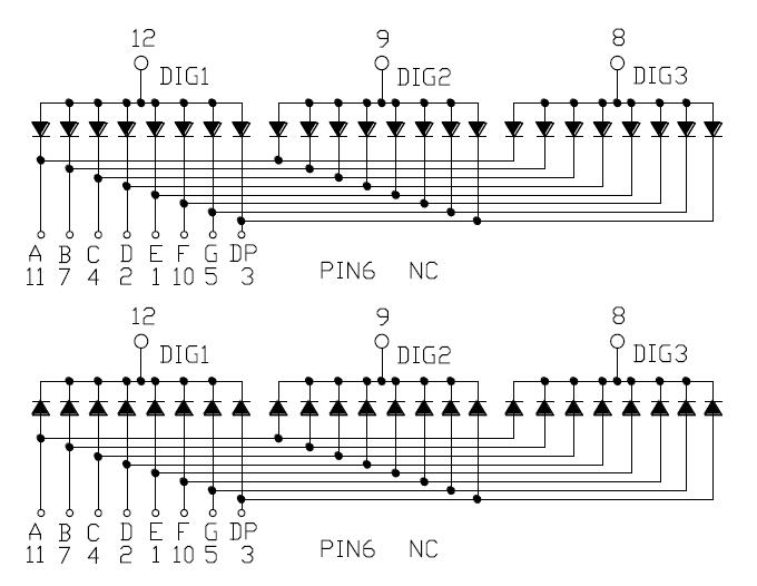 0.3 inch 3 digit SMD display