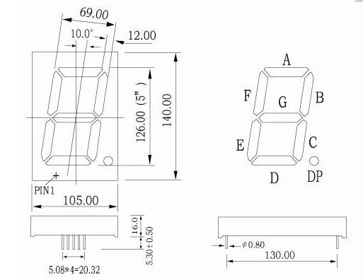 5 Inch 7 Segment LED Display from China manufacturer - LightKey