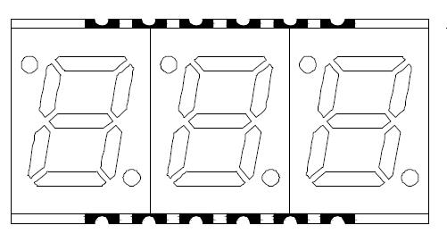0.28 inch three digit smd led display