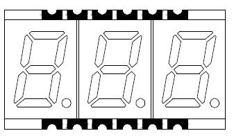 0.3 inch three digit smd led display