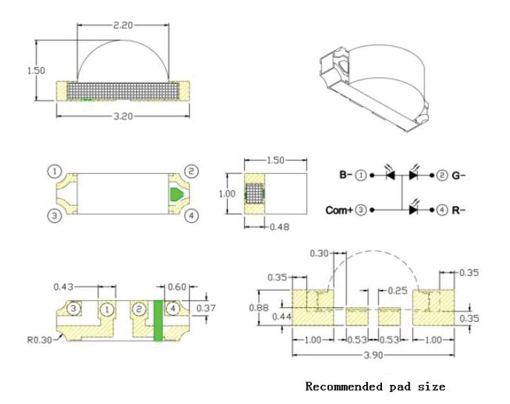 1204 RGB SIDEVIEW CHIP LED
